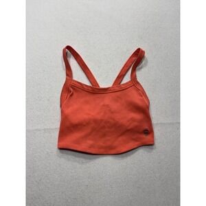 Jp Movement Tank Top Girls Medium Orange Ribbed Scoop‎ Neck Athletic Stretch